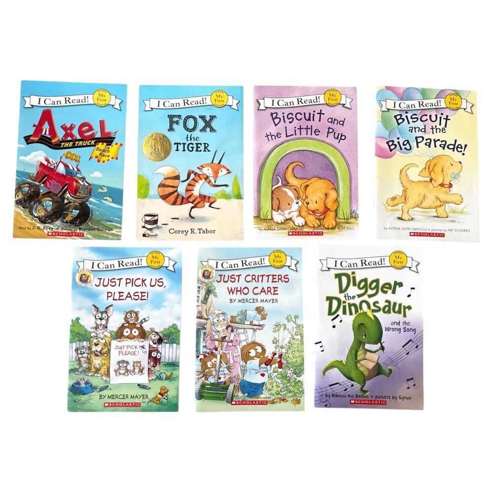 Level 1 Readers Books Scholastic I Can Read! Lot of 7 Biscuit Axel Critters Fox